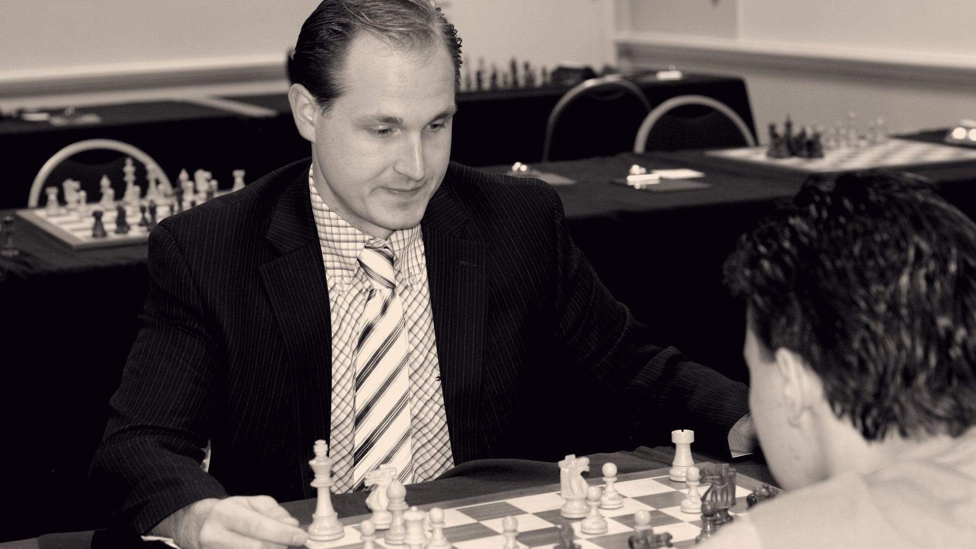 Daniel Vellotti studying the board during a tournament game.
